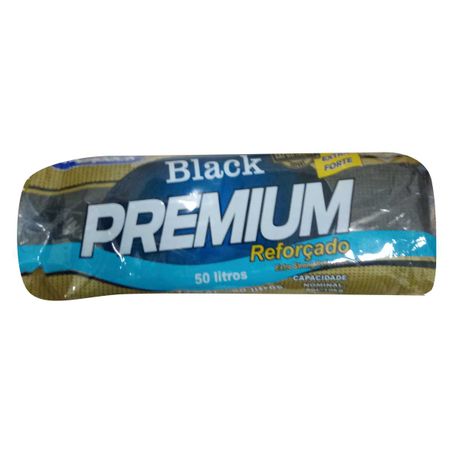 SACO LIXO BLACK PREMIUM REFORCAD 50LT 20UN
