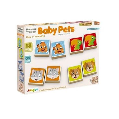 BRINQUEDO JUNGESMEMORIA BABY CARINHAS DE ANIMAIS 