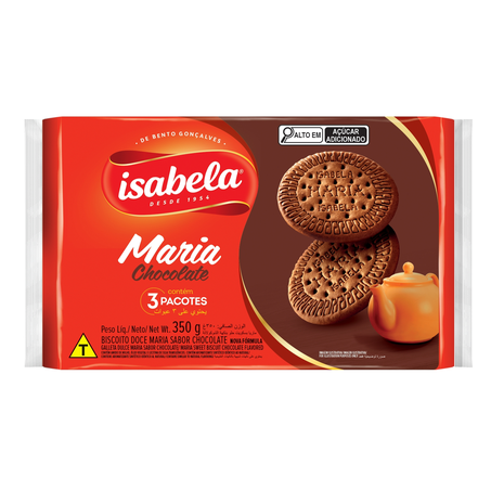 BISCOITO ISABELA MARIA CHOCOLATE PC 350G