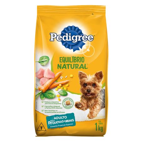 RAÇÃO PARA CÃES ADULTOS RAÇAS PEQUENAS CARNE PEDIGREE EQUILÍBRIO NATURAL