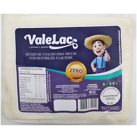 QUEIJO COALHO ZERO LACTOSE VALELAC KG