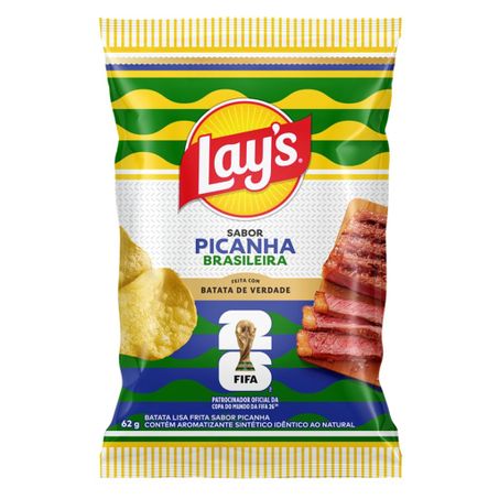 BATATA LISA SABOR PICANHA BRASILEIRA FIFA LAYS 62G