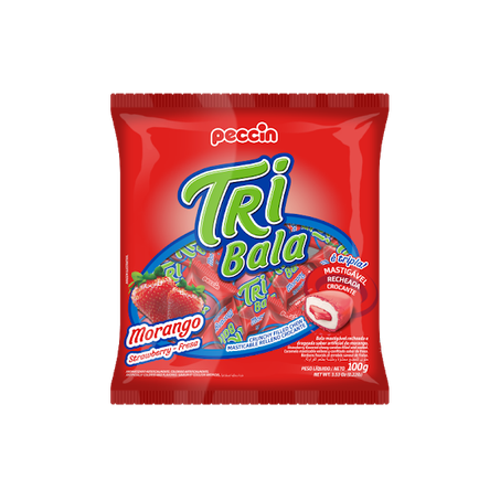 Bala tribala morango 100g