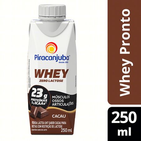BEBIDA LÁCTEA CACAU ZERO LACTOSE PIRACANJUBA WHEY