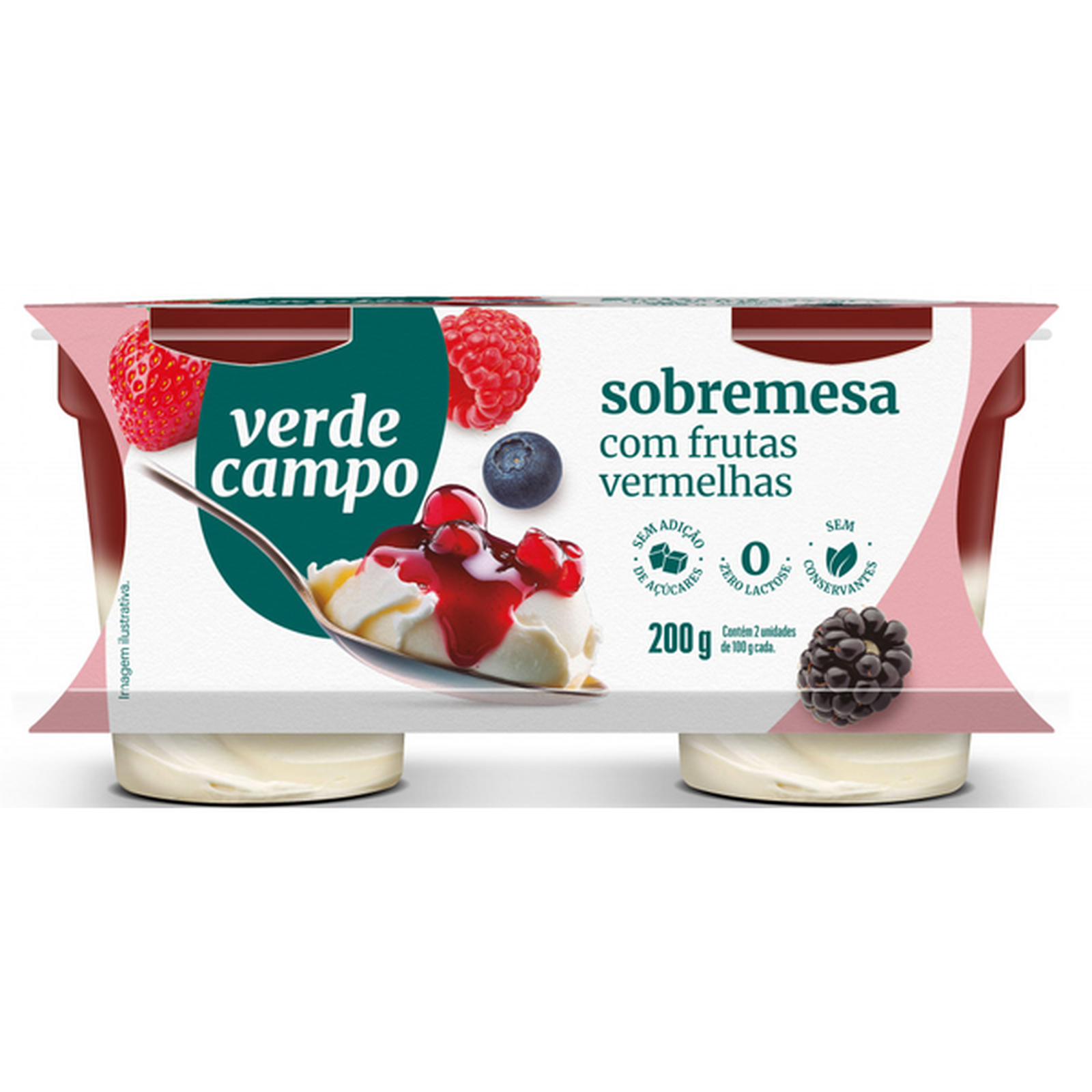 Sobremesa Frutas Vermelhas Verde Campo 200g