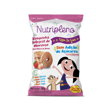 LUNA ROSQUINHA INT MORANGO ZERO 30G -NUTRIPLENO