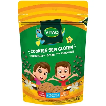 Biscoito cookies kids s/glúten baunilha vitão 80g