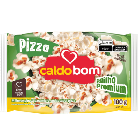 Pipoca micro caldo bom 100g pizza