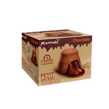 Petit gateau raffinée 80g sabor chocolate