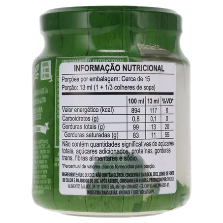 ÓLEO DE COCO DUCOCO EXTRA VIRGEM VIDRO 200ML 360-23