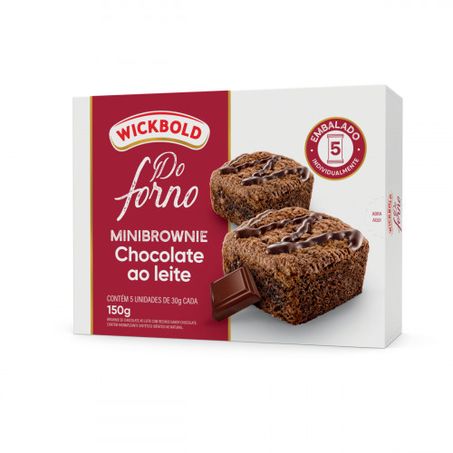 MINIBROWNIE CHOCOLATE AO LEITE WICKBOLD 150G