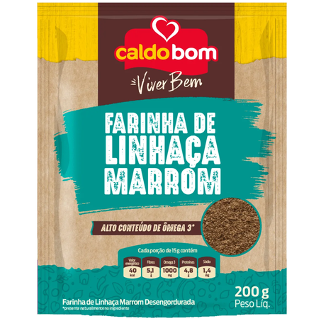 Farinha de linhaca caldo bom 200gr marrom