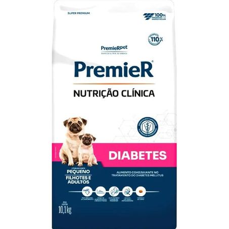 Ração Premier Nutrição Clínica Diabetes Cães Adultos e Filhotes de Porte Pequeno 10,1Kg