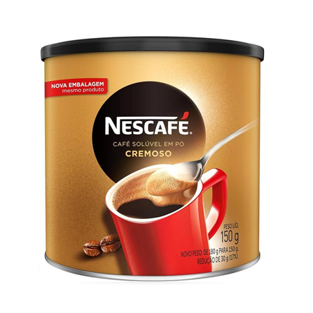 CAFÉ SOLÚVEL PÓ NESCAFÉ CREMOSO LATA 150G