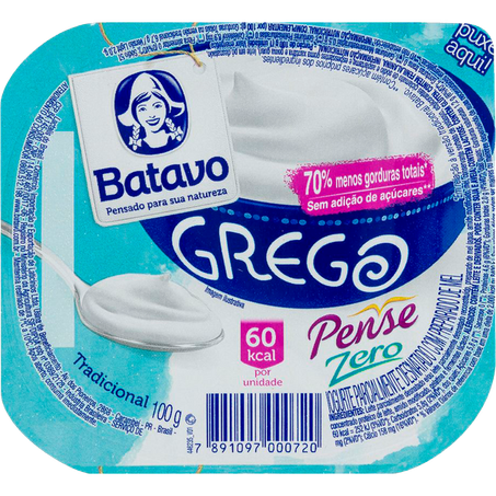 Iogurte batavo grego pense zero trad100