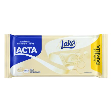 CHOCOLATE BRANCO LACTA LAKA TAMANHO FAMÍLIA