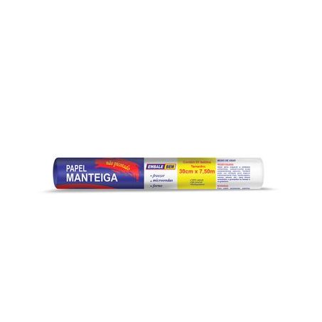 Embalebem papel manteiga 0 30x7.5cm