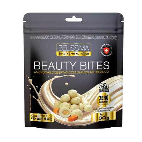 AMENDOAS DRAGEADAS BEAUTY BITES 30G CHOC.BCO