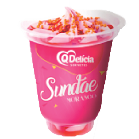 Sorvete qdelicia sundae morang un