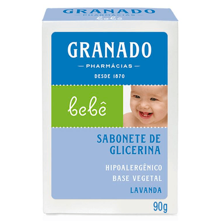 SABONETE GRANADO GLICERINA BEBE LAVANDA 90G