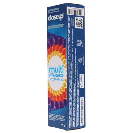 CREME DENTAL CLOSE UP MULTIVITAMINAS +12 BENEFÍCIOS PROTEÇÃO BRANQUEADORA 85G 360-5