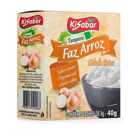 Tempero Kisabor Faz Arroz Cebola Extra 40g