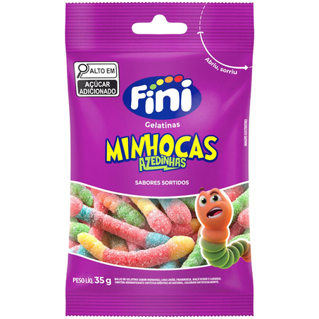 Bala Fini 35g - Gelatinas - Minhoca - Cítrica