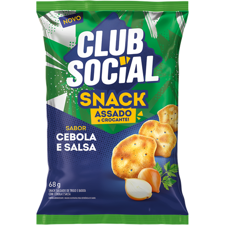 Snack club social 68g cebola e salsa