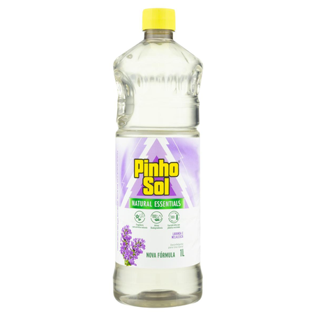 Desinfetante Pinho Sol 1 Litro - Multiuso - Natural Essentials - Lavanda e Melaleuca