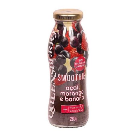 Suco Pronto Queensberry 100% Smoothie Açaí/morango E Banana Garrafa 260G