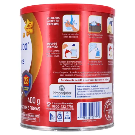 Composto Lácteo Piracanjuba Excellence  Lata 400gr 360-1