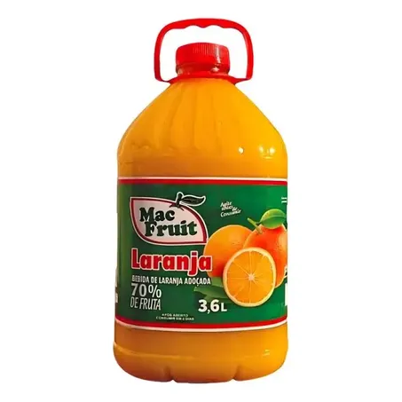Suco mac fruit 3,6l sabor laranja