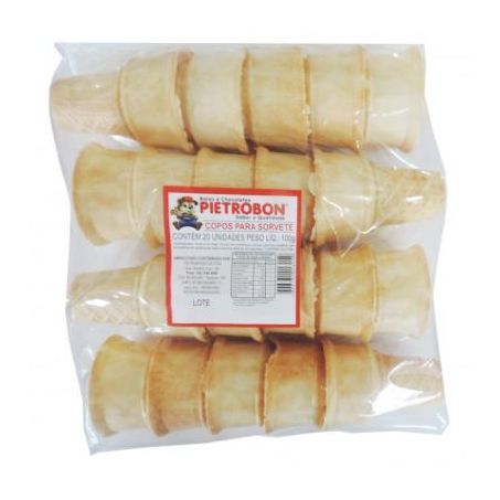 CASCÃO P/ SORVETE PIETROBON C/20UN 100GR