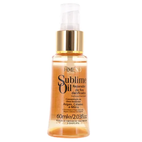 ÓLEO CAPILAR AMEND SUBLIME OIL REPARADOR DE FIOS DANIFICADOS 60ML 360-35
