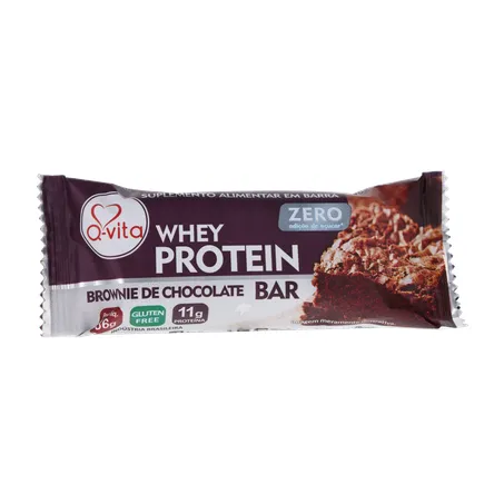 BARRA WHEY PROTEIN Q-VITA BROWNIE DE CHOCOLATE ZERO ADIÇÃO DE AÇÚCAR 36G 360-35