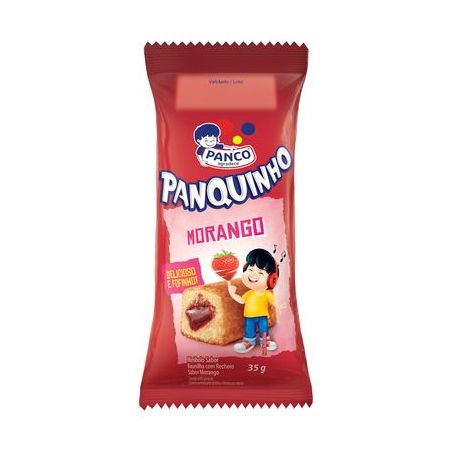 Mini Bolinho Panquinho Morango 35G
