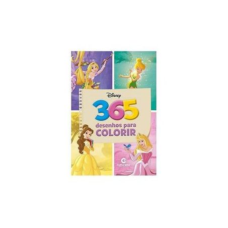 LIVRO CULTURAMA DISNEY 365 DESENHOS COLORIR PRINCESA