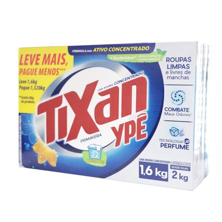 LAVA ROUPAS TIXAN YPE PRIMAVERA GRÁTIS 80G 1,6KG  360-4