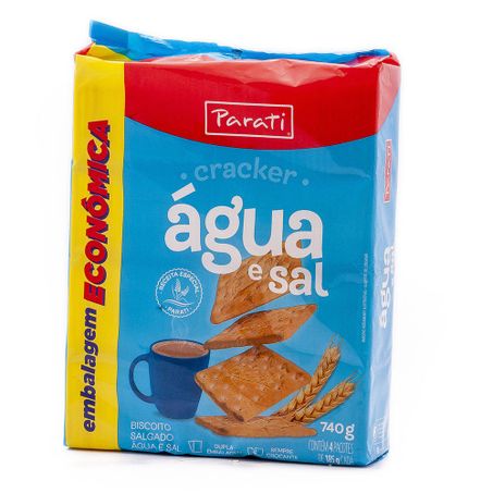 Bisc Parati Salgado 740g Agua e Sal