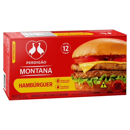 Hambúrguer Perdigão 672g - Tradicional - Misto