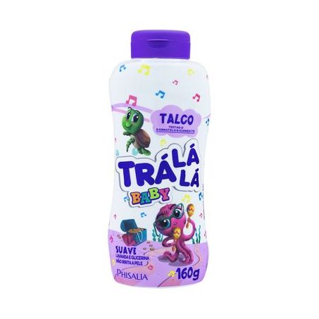 Talco Bebê Trá Lá Lá Kids Suave Frasco 160gr