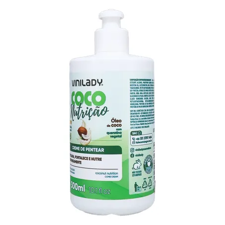 Creme de Pentear Vinilady Coco Nutrição Frasco 300ml 360-4