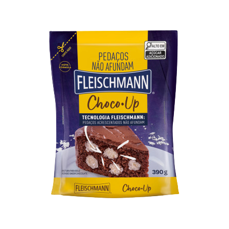 Mistura para bolo fleischmann 390g choco-up