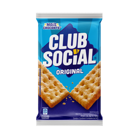 Biscoito club social original 144g