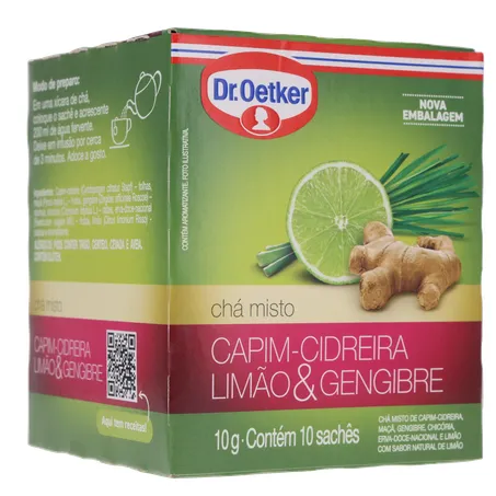 Chá Dr Oetker Cidreira e Limão/Gengibre C/10 Sachês 360-33