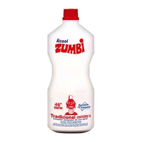 Álcool Zumbi Tradicional 46º Embalagem 1LT