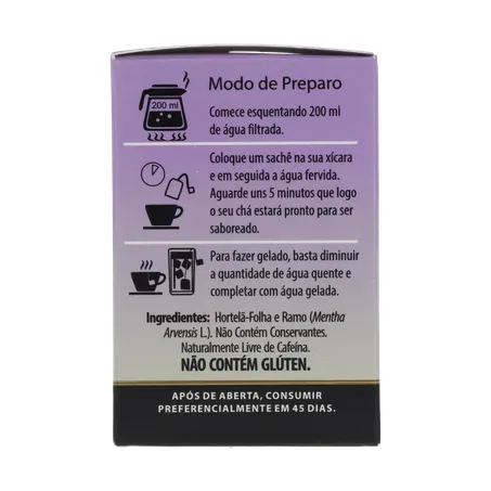 CHÁ ERVA DA MATA HORTELÃ CAIXA C/10 SACHÊS 360-9