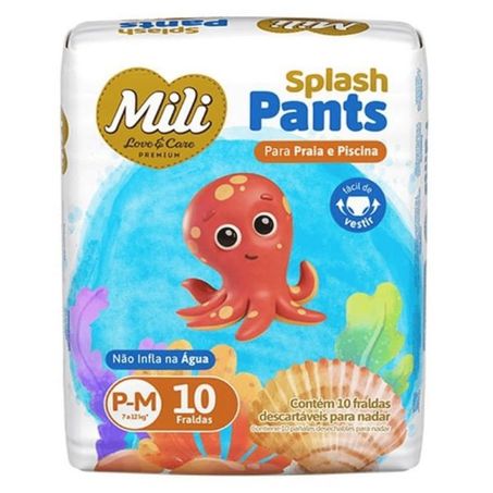 FRALDA MILI LOVE CARE PANTS SPALSH P/M10 UNIDADES