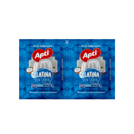 Gelatina Apti Incolor Sem Sabor Sachê 24g 
 