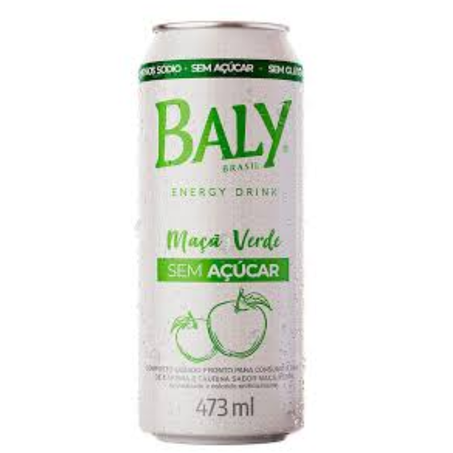 Energetico baly 473ml lata sem acucar maca verde